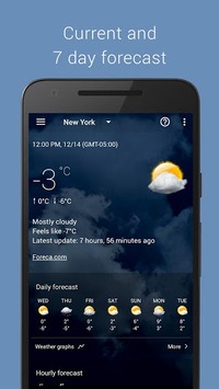 Transparent clock & weather APK screenshot 1