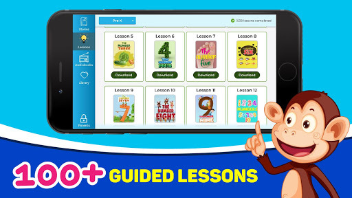 Monkey Stories: books, reading games for kids APK screenshot 1
