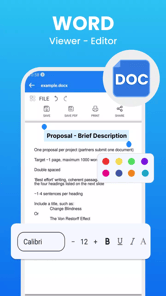 Edit Word, XLSX - PDF Reader APK screenshot 1