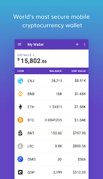 Enjin Crypto Wallet - Ethereum Bitcoin ERC20 LTC APK screenshot 1