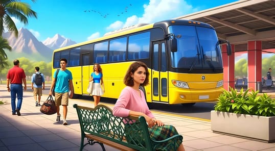 Coach Bus Driving APK screenshot 1