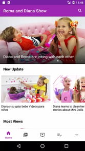 Diana and Roma: Videos & Games APK screenshot 1