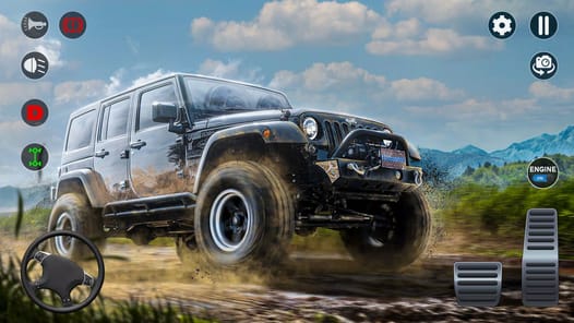 Car Driving Game-Offroad Jeep APK screenshot 1