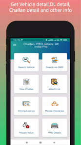 Challan, Vahan, RTO info:India APK screenshot 1