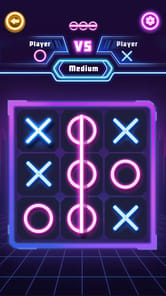 Tic Tac Toe 2 Player: XO Glow APK screenshot 1