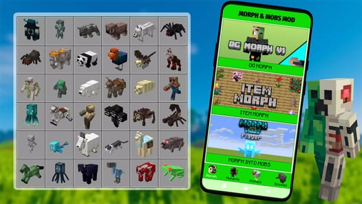 Morph & Mobs Mod For Minecraft APK screenshot 1