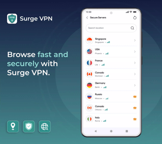 Surge VPN APK screenshot 1