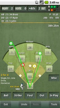 iScore Baseball/Softball APK screenshot 1