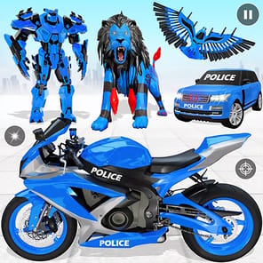 Police Eagle Robot Car Game 3d APK screenshot 1