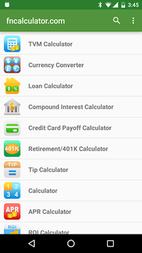 Financial Calculators APK screenshot 1 Financial Calculators APK screenshot 1