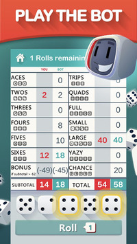 Yazy the best yatzy dice game APK screenshot 1