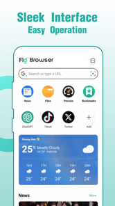Fly Browser-Search & Private APK screenshot 1