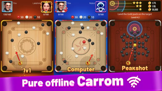 Carrom Lite-Board Offline Game APK screenshot 1 Carrom Lite-Board Offline Game APK screenshot 1
