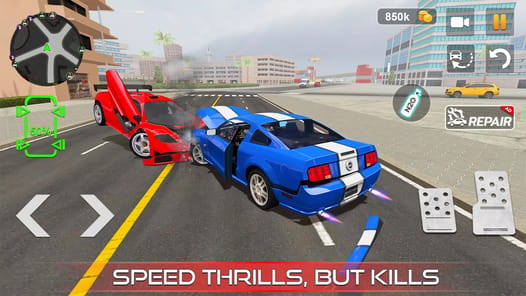 Car Crash Games Mega Car Games APK screenshot 1