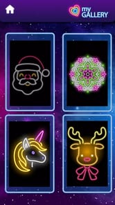 Glow Doodle Art - Color & Draw APK screenshot 1