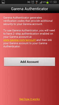 Garena Authenticator APK screenshot 1