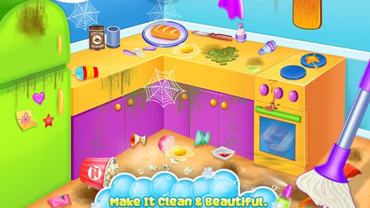 Home cleaning game for girls APK screenshot 1