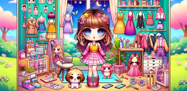 DIY Paper Doll Chibi DressUp APK screenshot 1