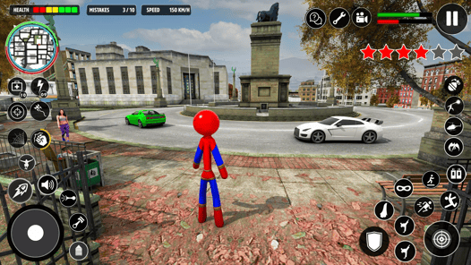 Stickman Rope Hero-Spider Game APK screenshot 1