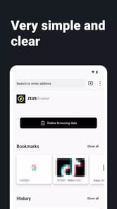 Internet Web Browser - ZEUS APK screenshot 1