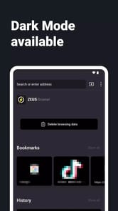 Internet Web Browser - ZEUS APK screenshot 1