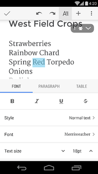 Google Docs APK screenshot 1