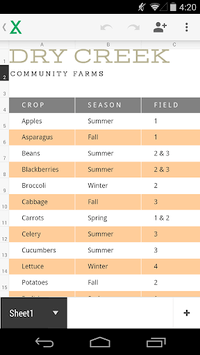 Google Sheets APK screenshot 1