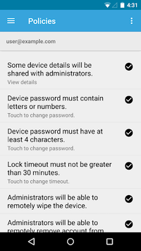 Google Apps Device Policy APK screenshot 1 Google Apps Device Policy APK screenshot 1