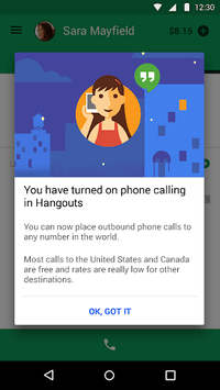 Hangouts Dialer - Call Phones APK screenshot 1