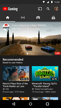 YouTube Gaming APK screenshot 1