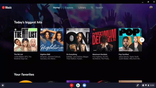 YouTube Music for Chromebook APK screenshot 1