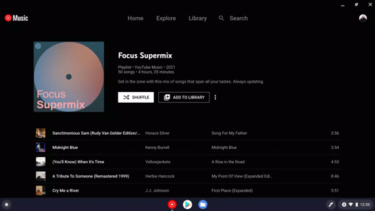YouTube Music for Chromebook APK screenshot 1