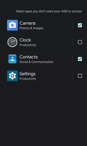 System parental controls APK screenshot 1
