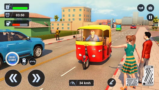 Tuk Tuk Auto Driving Games 3D APK screenshot 1