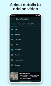 GPS map video camera APK screenshot 1