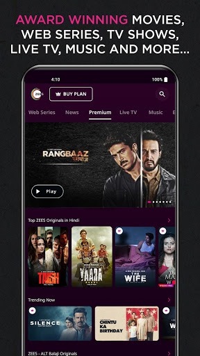 ZEE5: Movies, TV Shows, Web Series, News APK screenshot 1