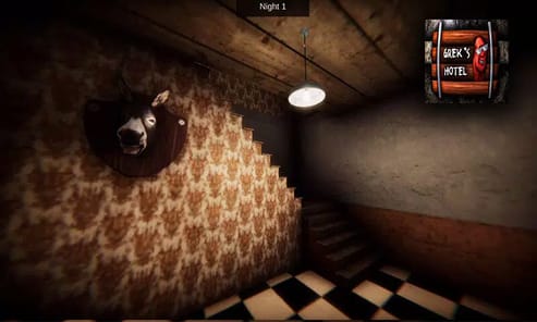 Scary Nights At Grek's Hotel APK screenshot 1