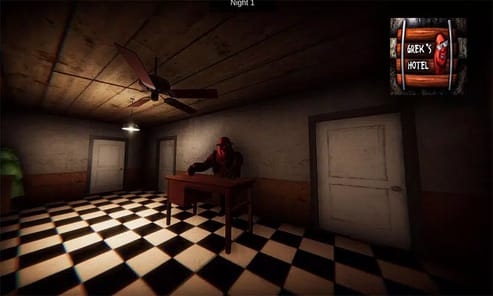 Scary Nights At Grek's Hotel APK screenshot 1