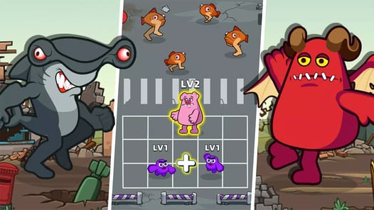 The Fish vs Grimaze: Merge War APK screenshot 1