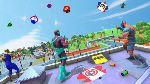 Superhero Kite Flying Games APK screenshot 1
