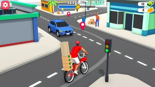 Delivery Boy Bicycle Game APK screenshot 1
