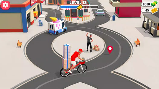 Delivery Boy Bicycle Game APK screenshot 1