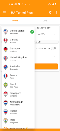 HA Tunnel Plus - 100% Free VPN Tunnel APK screenshot 1
