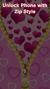 Heart Zipper Screen Lock App APK screenshot 1