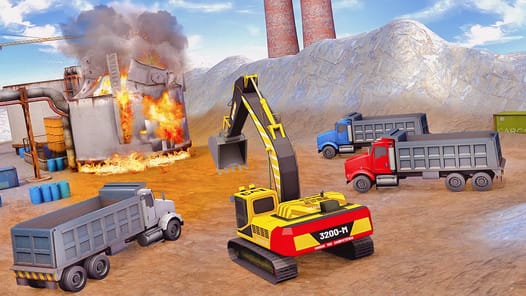 Excavator Crane Driving Sim APK screenshot 1