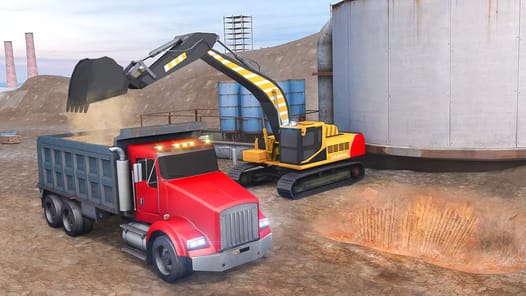 Excavator Crane Driving Sim APK screenshot 1