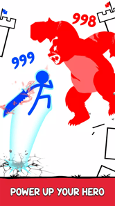 Stick Hero: Endless War APK screenshot 1