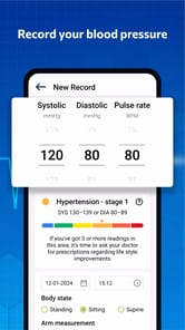 Blood pressure - Blood Sugar APK screenshot 1
