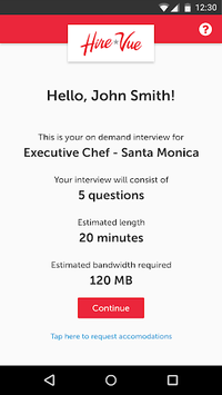 HireVue for Candidates APK screenshot 1 HireVue for Candidates APK screenshot 1