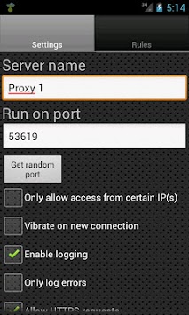 Proxy Server APK screenshot 1